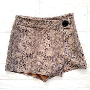 Zara Snake Print Skort